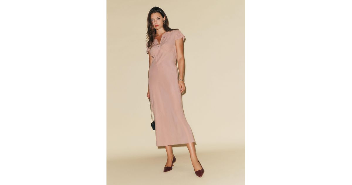 reformation lydia silk dress Reformation Lydia Silk Dress 8 in Blue