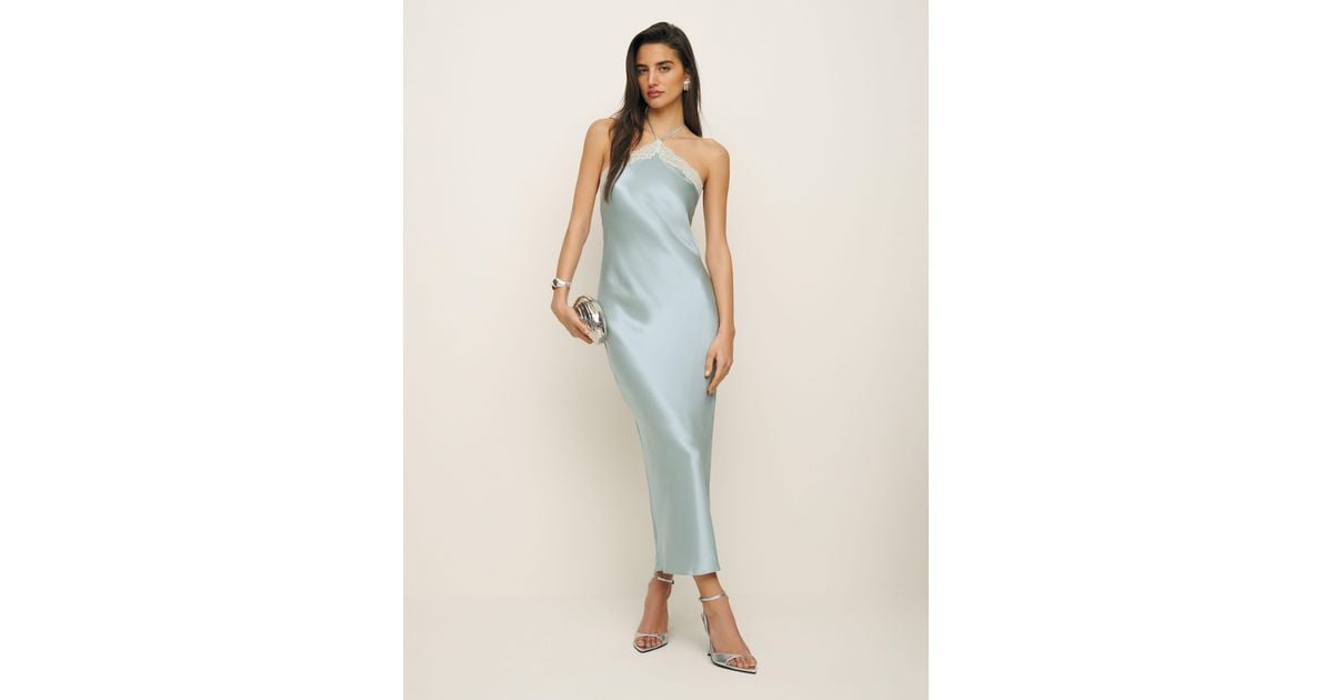 Reformation Aara Silk Dress | Lyst Reformation Aara Silk Dress | Lyst
