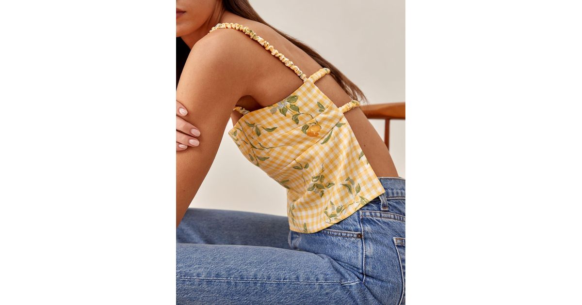 Reformation Rind Linen Top | Lyst