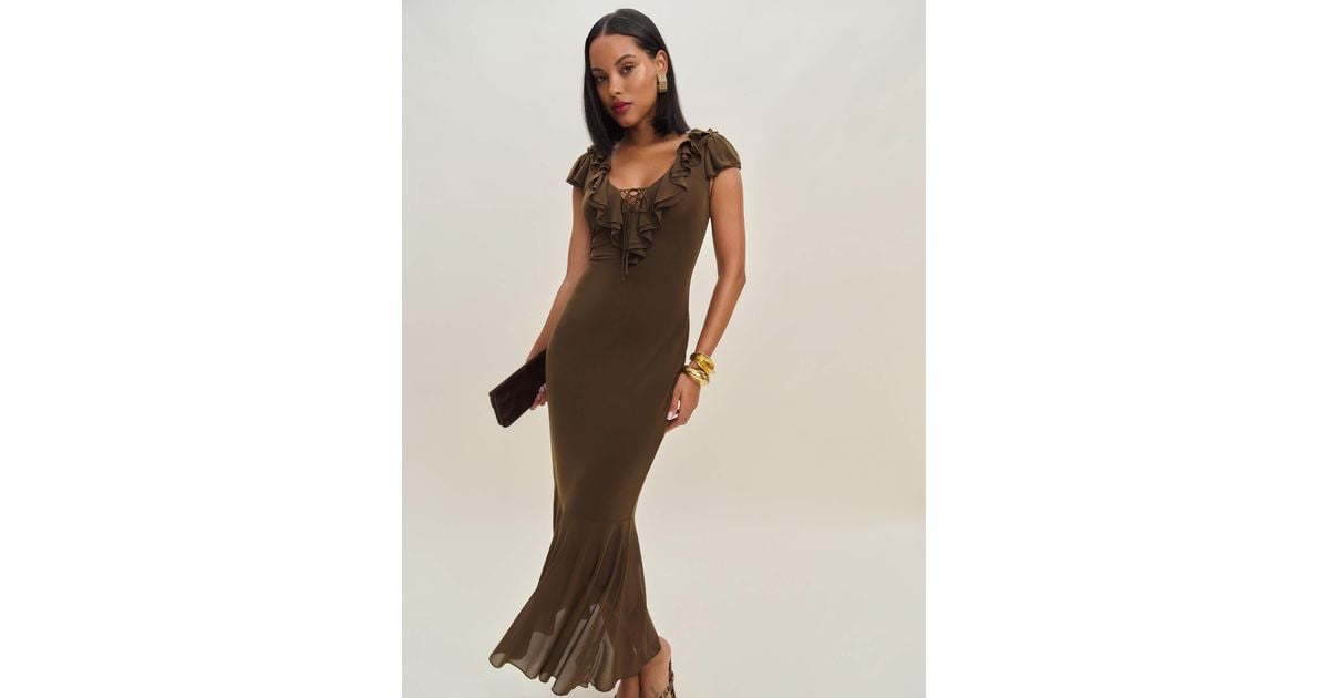 Reformation Arlo Knit Dress in Natural | Lyst Reformation Arlo Knit Dress in Natural | Lyst