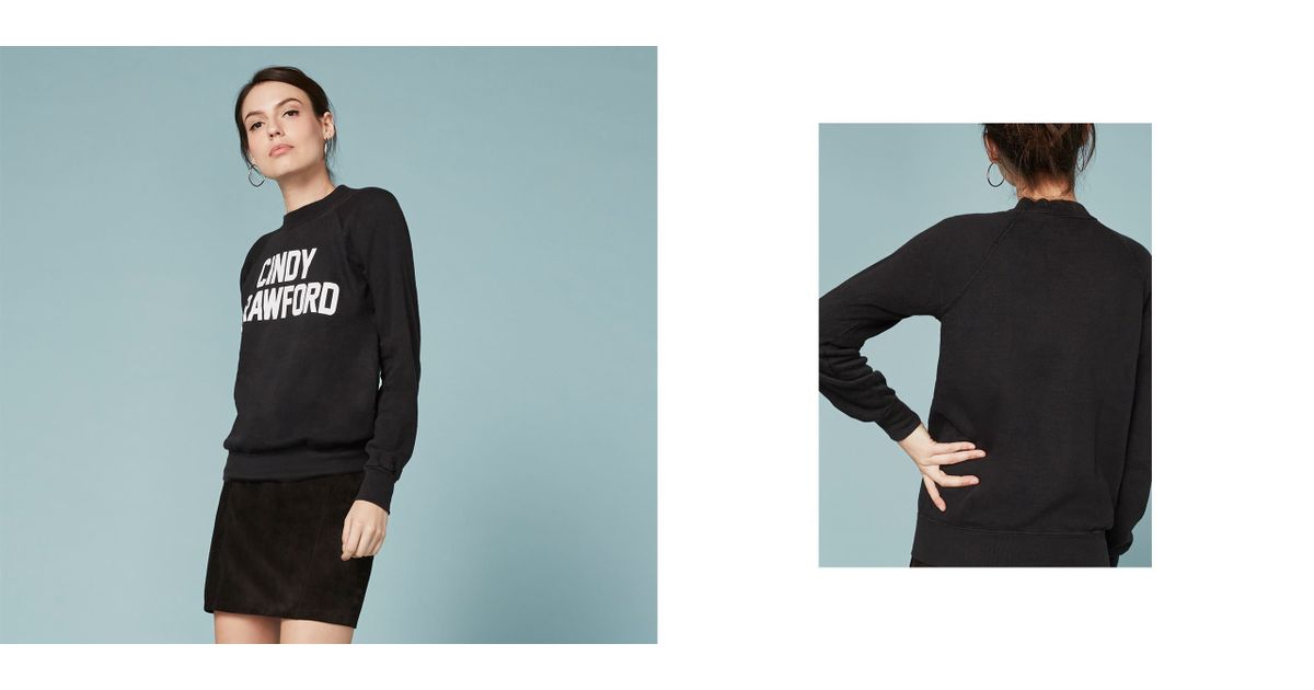 Reformation Cindy Crawford Sweatshirt in Black | Lyst