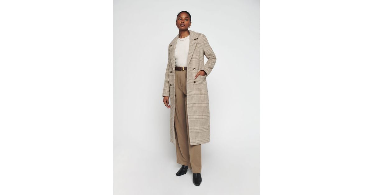 Reformation Baker Coat in Natural Lyst