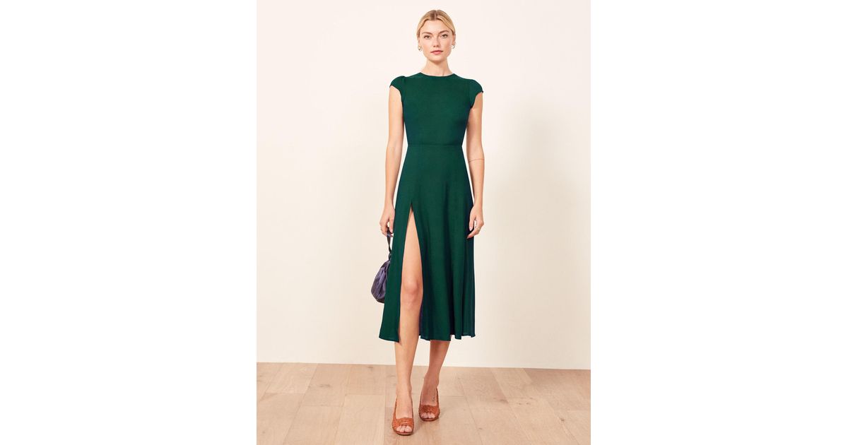 reformation gavin dress emerald
