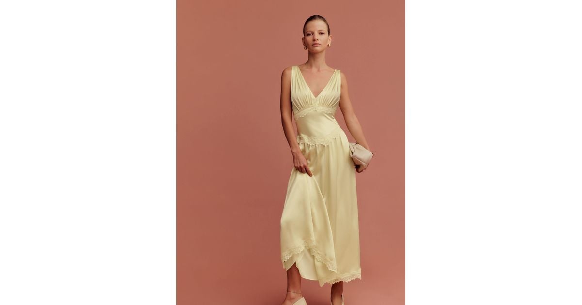 reformation stasia silk dress Repaired Reformation Stasia Silk Dress