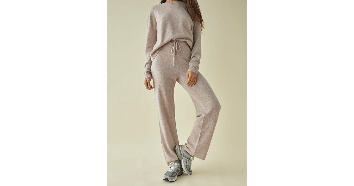 Reformation Cashmere Sweatsuit in Natural