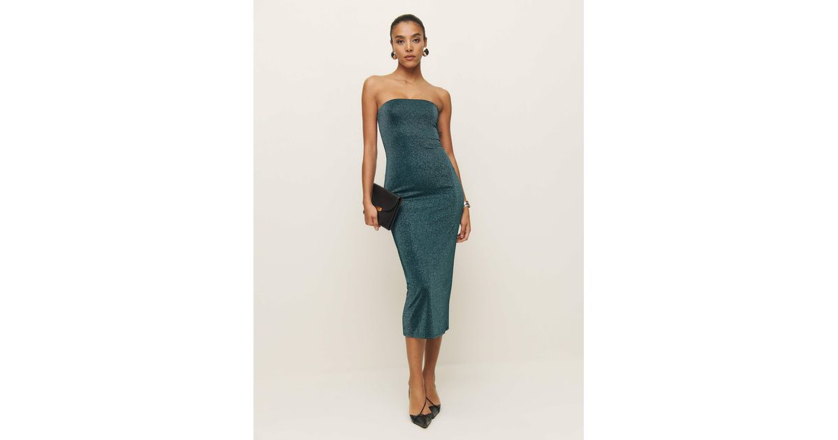 Reformation Ryden Knit Dress in Blue