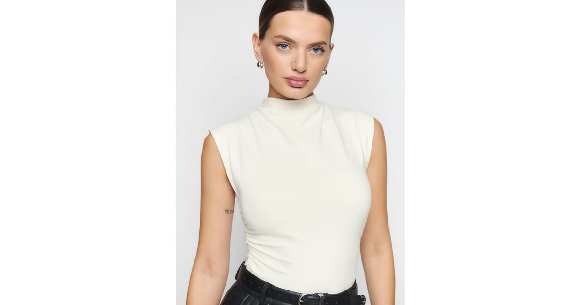 Reformation Lindy Knit Top in White Lyst