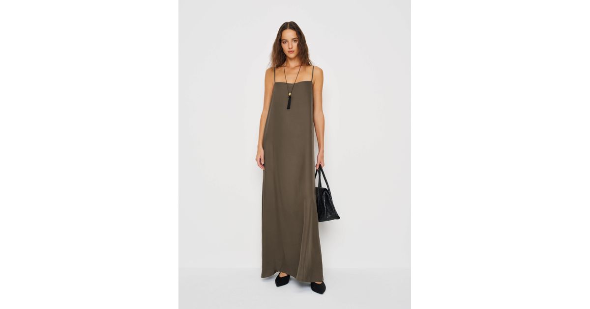 reformation glenna silk dress Reformation Glenna Silk Dress | Gold
