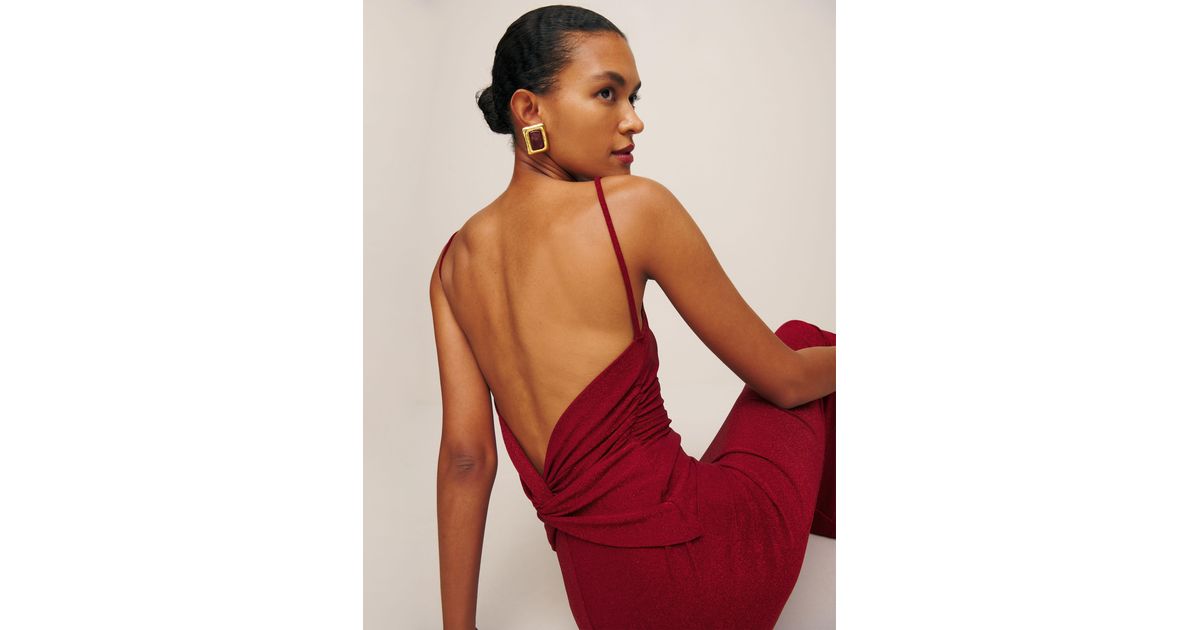 Reformation Breslin Knit Dress in Red | Lyst Reformation Breslin Knit Dress in Red | Lyst