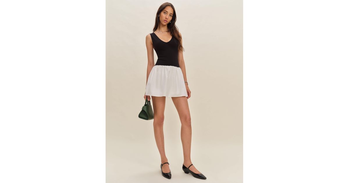Reformation Alyssa Knit Dress in Natural | Lyst