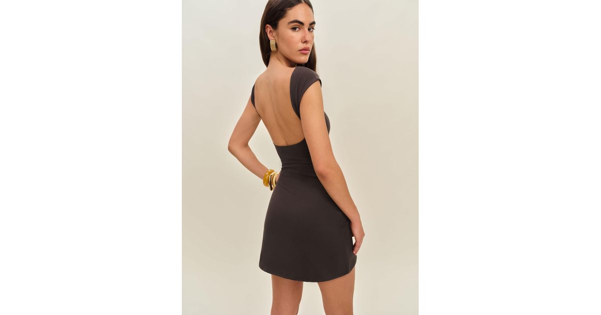 Reformation Soleil Knit Dress in Black | Lyst