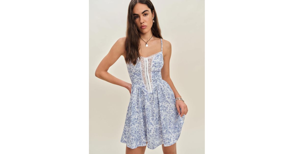 Reformation Olina Linen Dress 10 in Blue | Lyst UK Reformation Olina Linen Dress 10 in Blue | Lyst UK