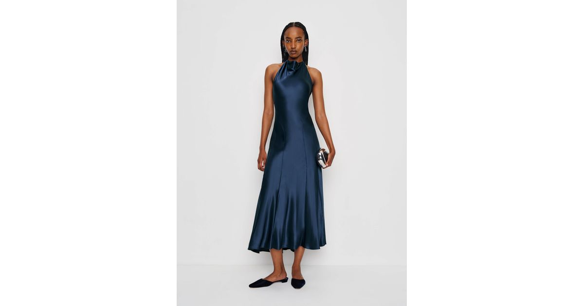 reformation kaylah silk dress Reformation Kaylah Silk Dress 0 in Metallic