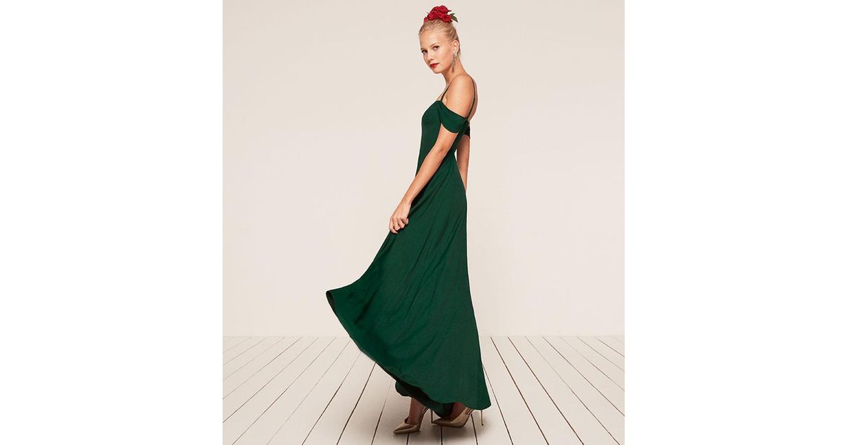 reformation poppy dress green