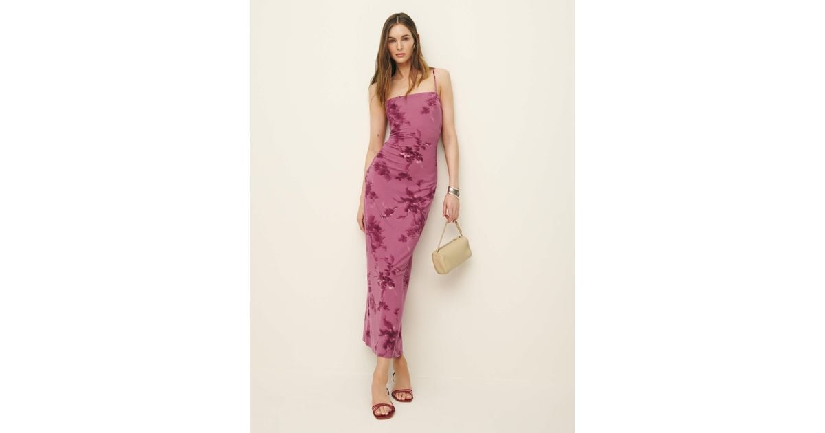 Reformation Elise Knit Dress in Pink | Lyst