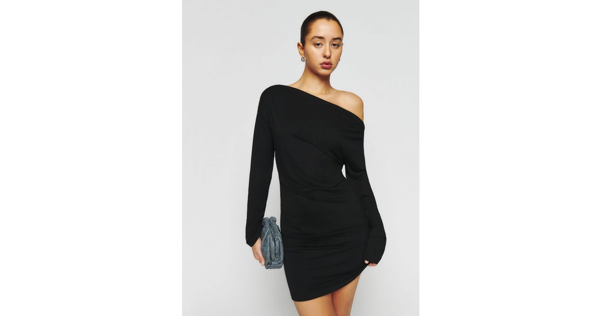 Reformation Eveline Knit Dress in Black Lyst