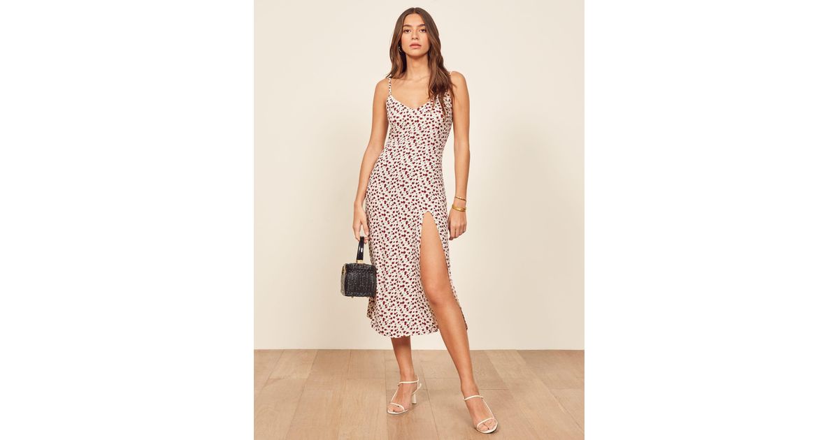 Reformation Crimini Dress in Amber 