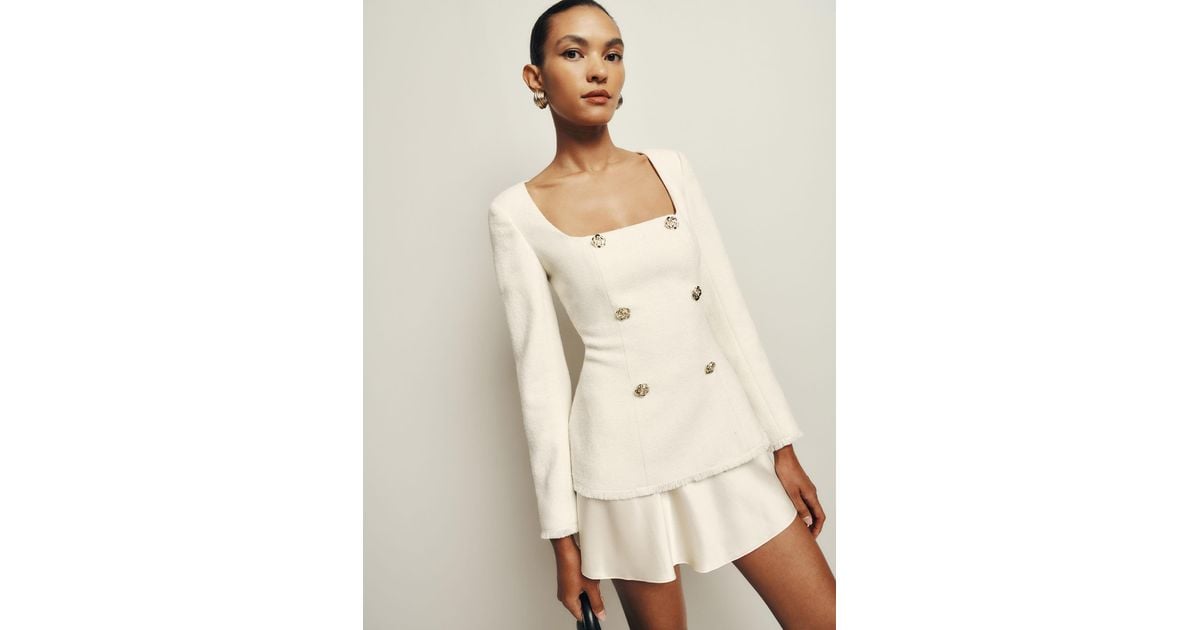 Reformation Colleen Top in Natural | Lyst Reformation Colleen Top in Natural | Lyst
