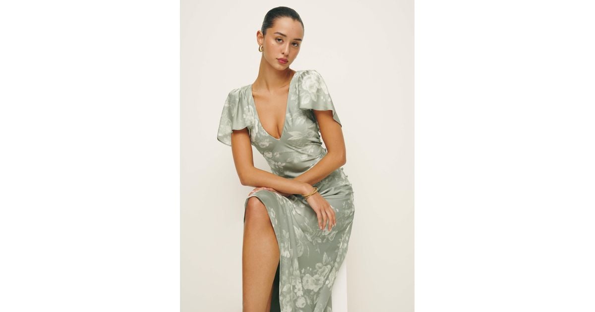 Reformation Vida Satin Dress 2 | Lyst