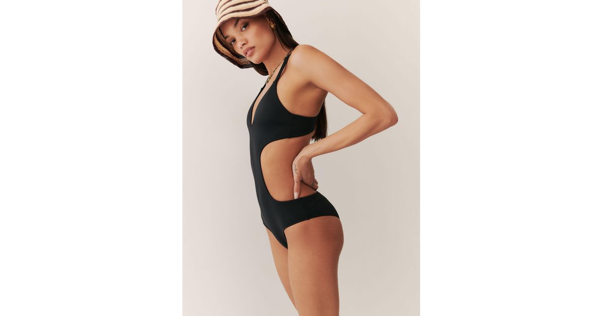 Reformation Paddle One Piece Swimsuit in Black Lyst