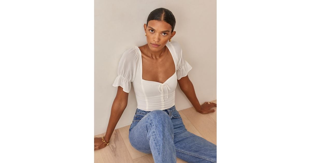 reformation puff sleeve top
