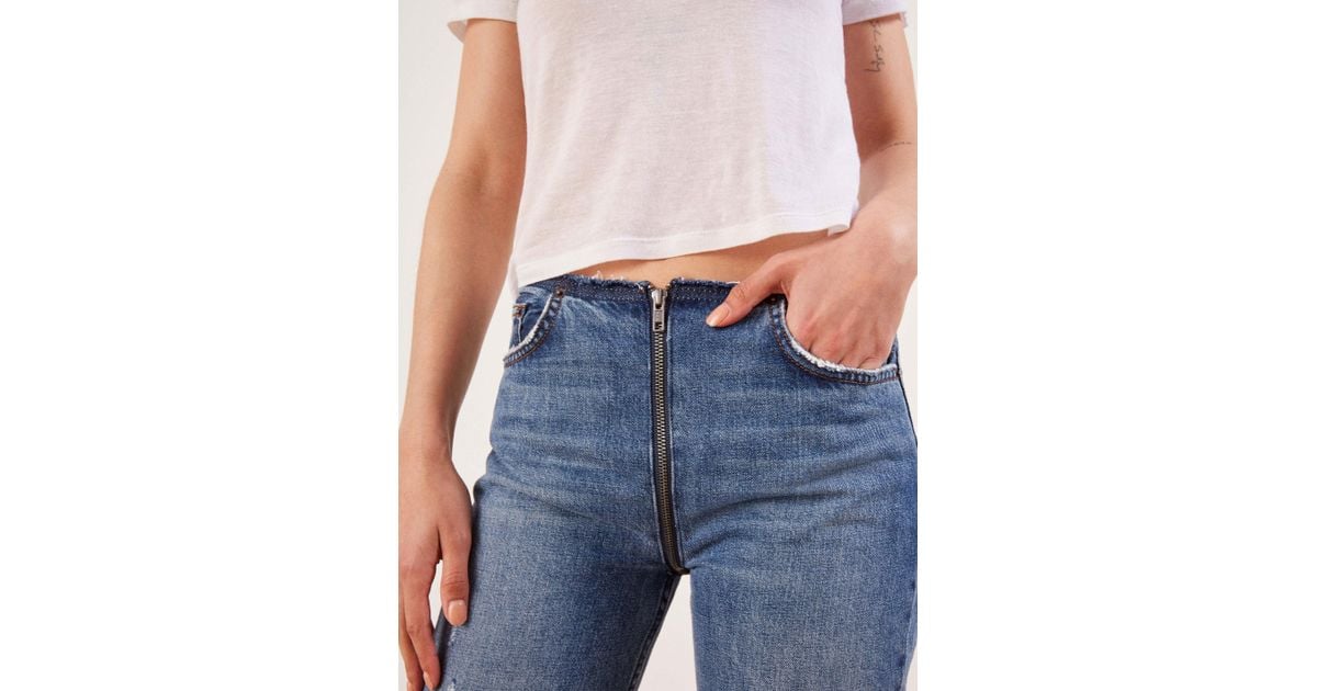 reformation zipper jeans
