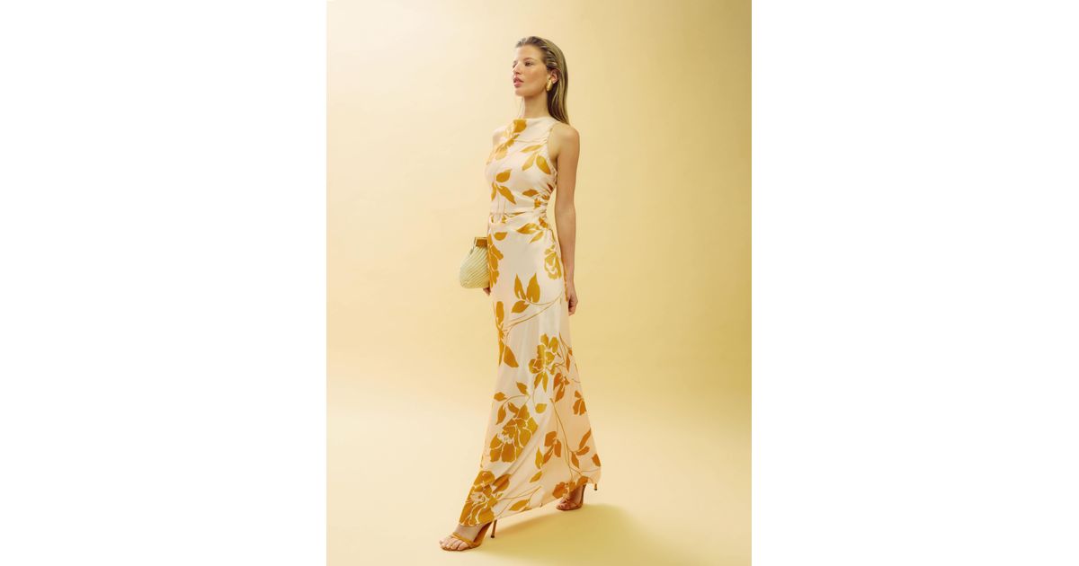 Reformation Anaiis Silk Dress 10 in Yellow | Lyst Reformation Anaiis Silk Dress 10 in Yellow | Lyst