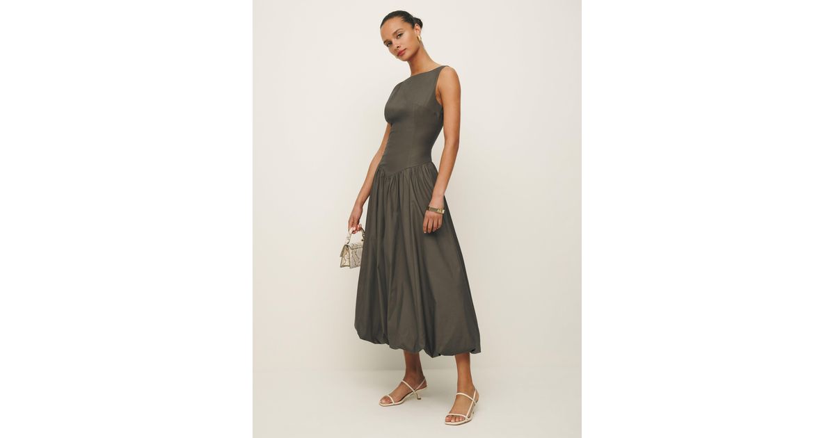 shell midi dress Janey Tiered Shell Midi Dress