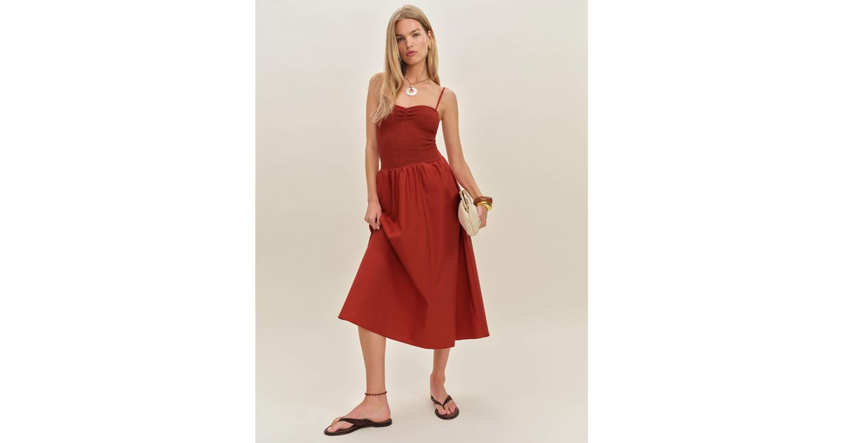 Reformation Nellie Knit Dress in Red | Lyst Reformation Nellie Knit Dress in Red | Lyst