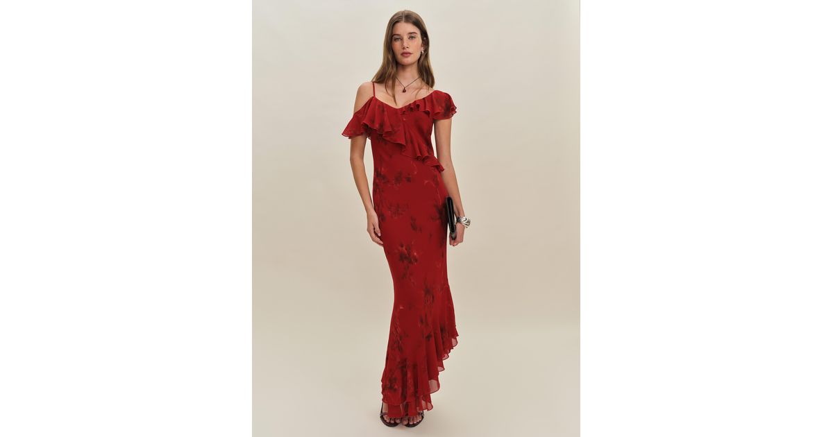 Reformation Martine Dress in Red | Lyst