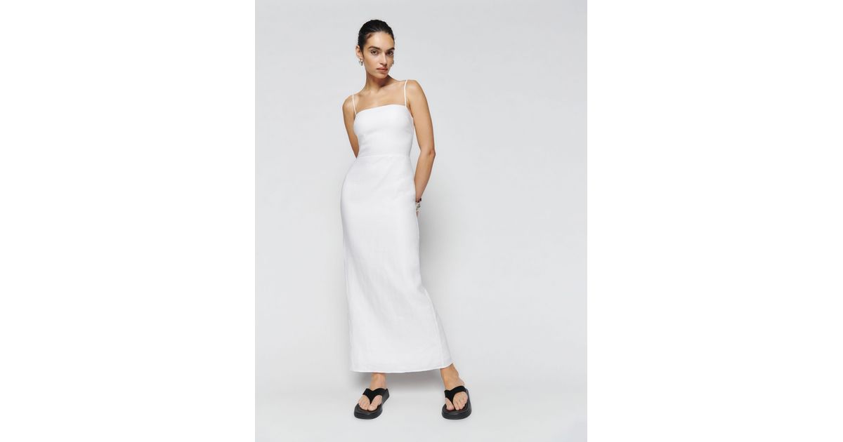 white cotton linen dresses White Royal Toscana Linen Dress main image 0