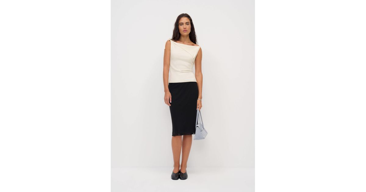 karl lagerfeld paris knit tweed dress Women's Plaid Tweed Skirt Dress | Black main image 1