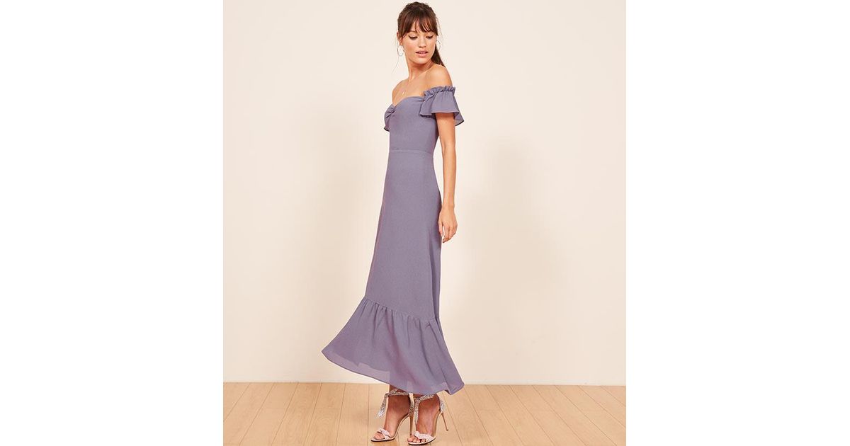 Reformation Synthetic Butterfly Dress in Purple Lyst