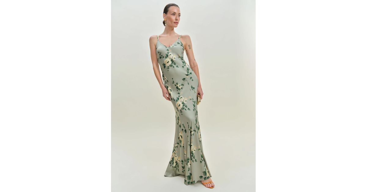 reformation tyler satin dress Reformation Tyler Satin Dress 10 in Green