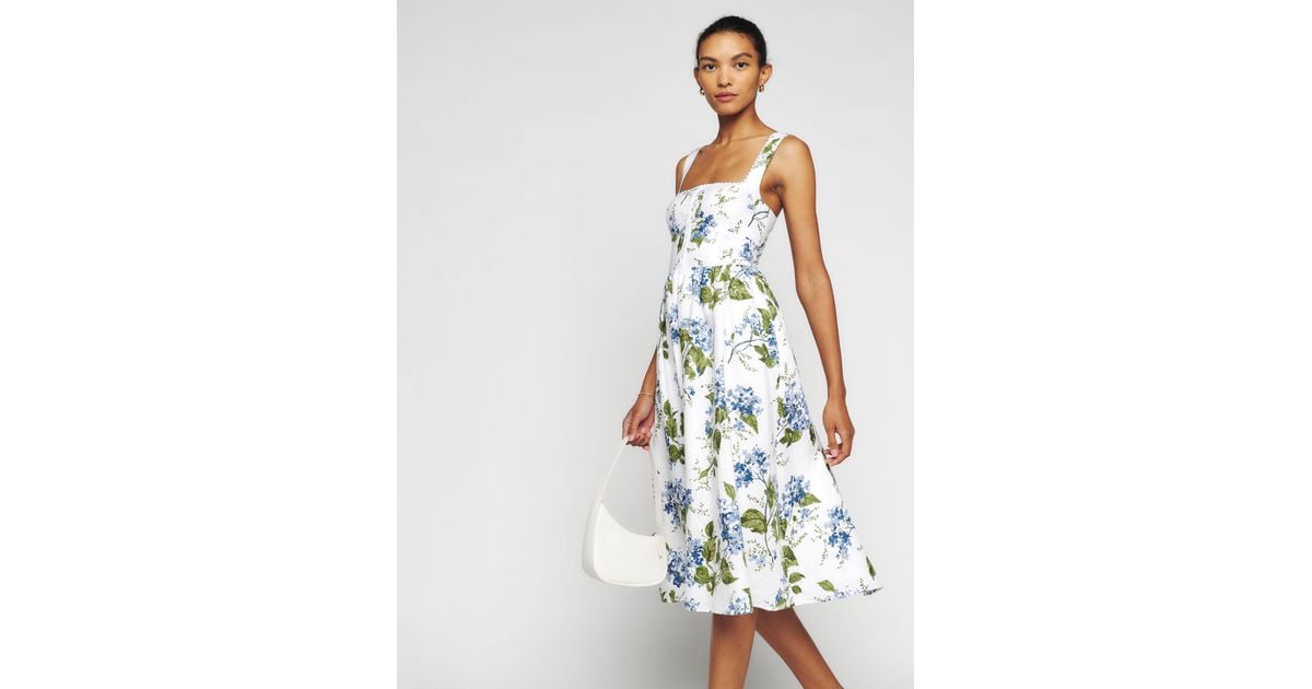 Reformation Tagliatelle Linen Dress in White | Lyst Australia Reformation Tagliatelle Linen Dress in White | Lyst Australia