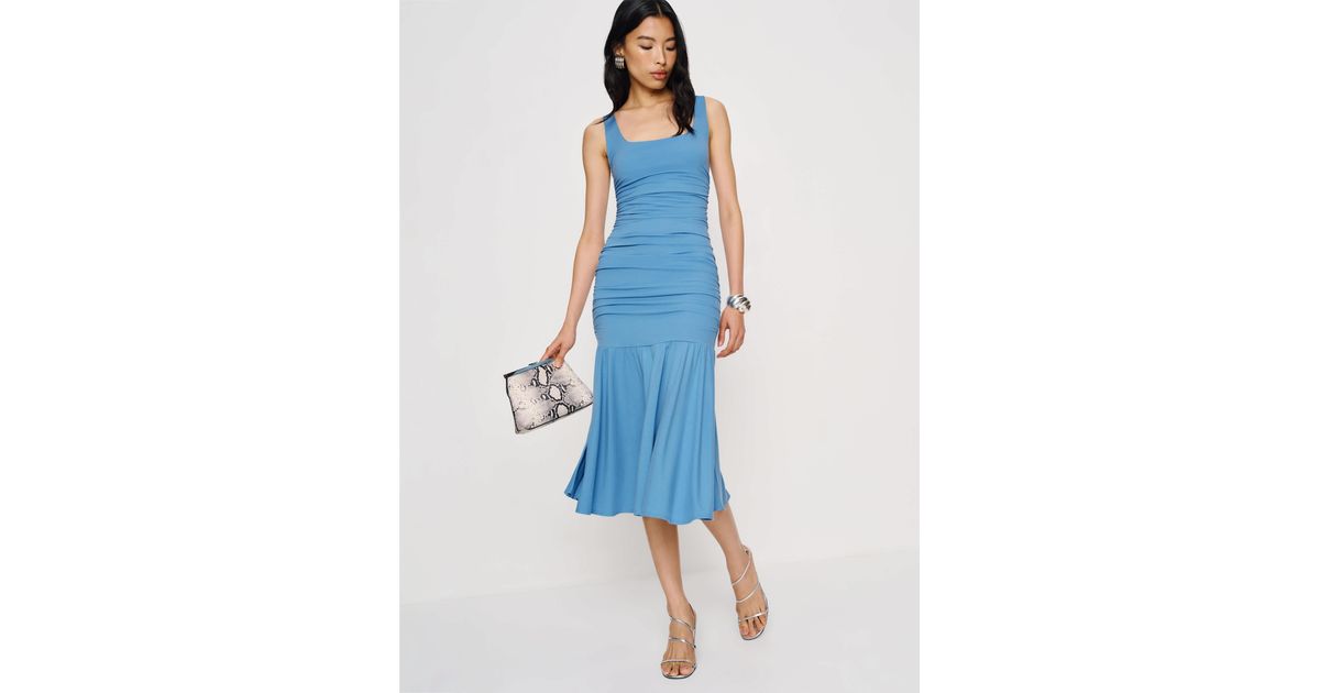 kayla knit dress reformation in Blue Corset