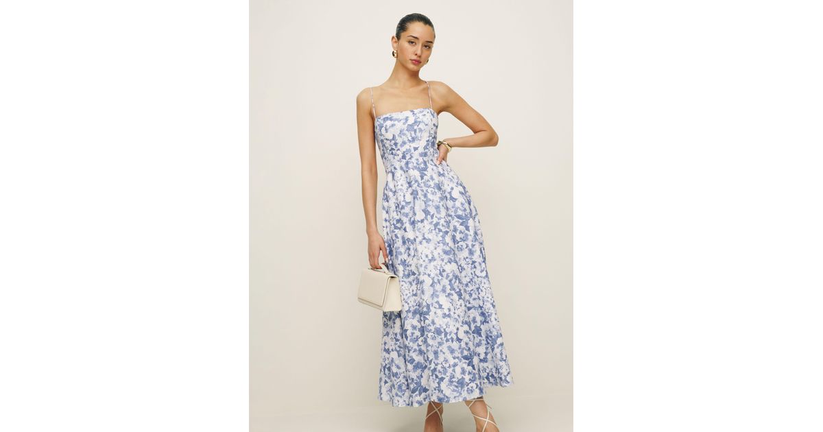 Reformation Monette Linen Dress in White Lyst Australia