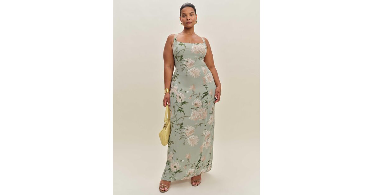reformation chime open-back maxi dress Reformation Chime Maxi Dress In Ice Water - 50% Off