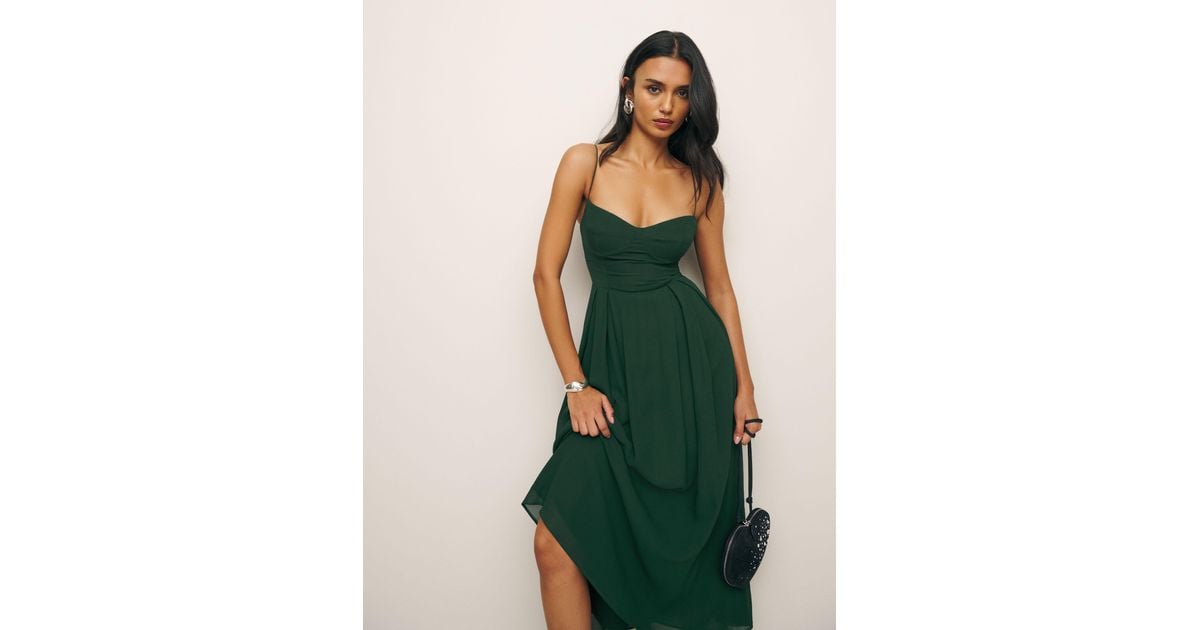 reformation jasen dress green 2023 Chic Sage Green Chiffon Slit Maxi Dress – Sassymyprom main image 0