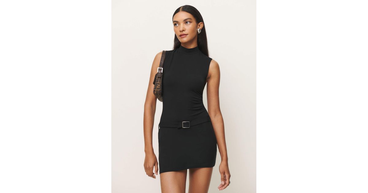 Reformation Jemma Knit Dress in Black | Lyst