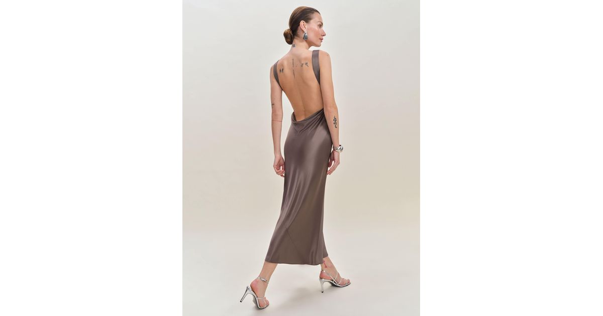 corey satin dress Reformation Corey Satin Midi-Dress