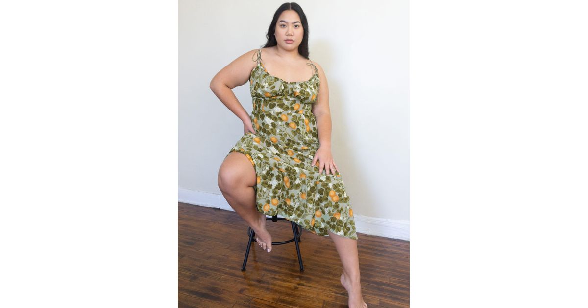 reformation embry dress orange grove