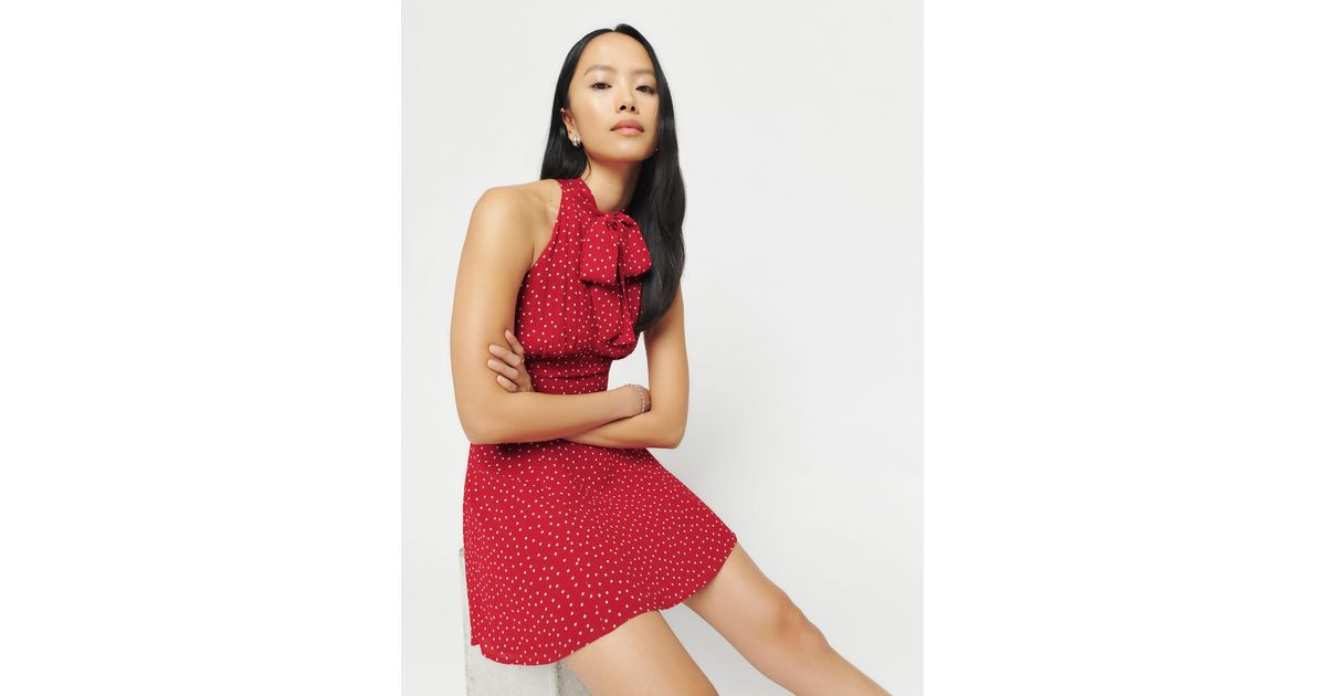 Reformation Aylani Dress in Red | Lyst