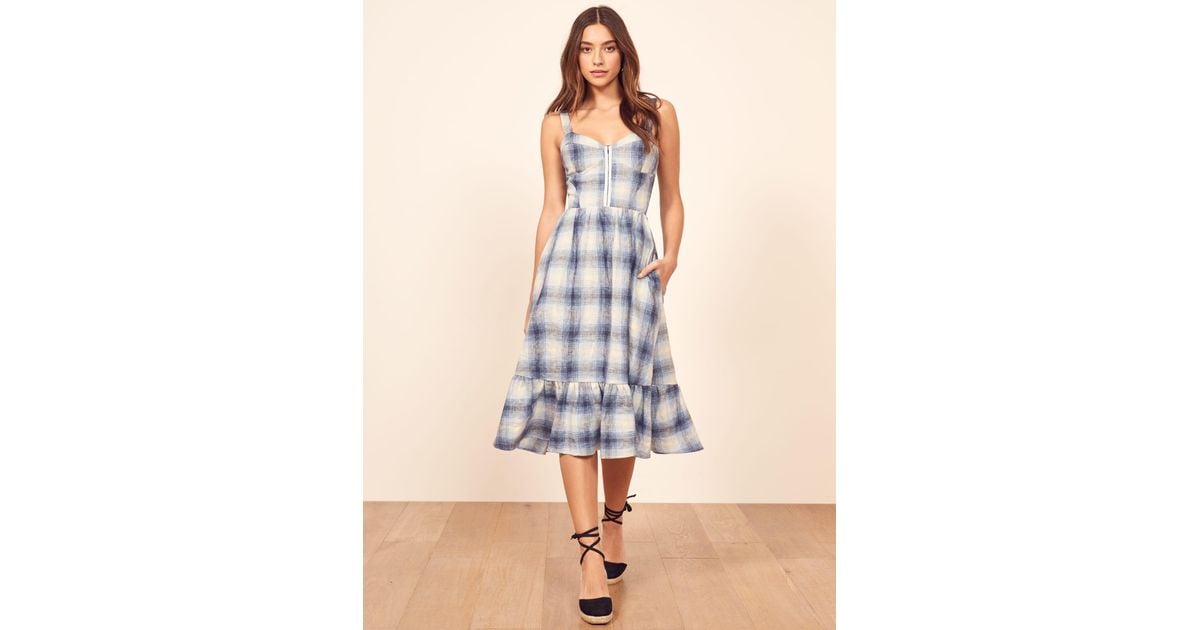 Reformation Dolci Dress in Blue Lyst Canada