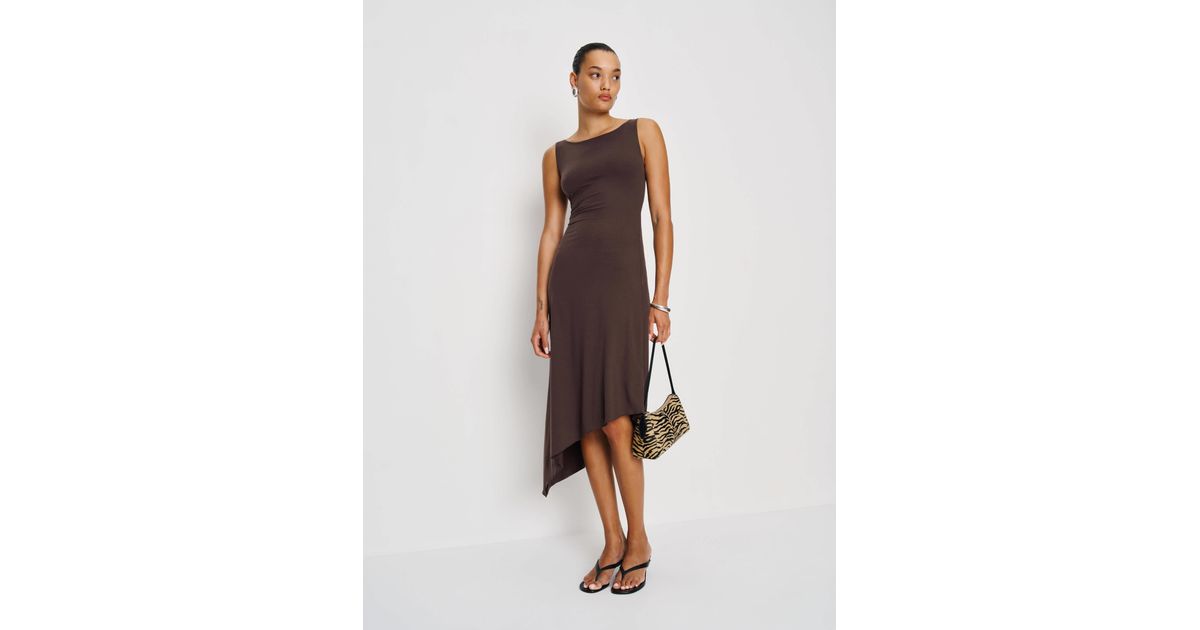 Reformation Luke Knit Dress in Natural | Lyst Reformation Luke Knit Dress in Natural | Lyst