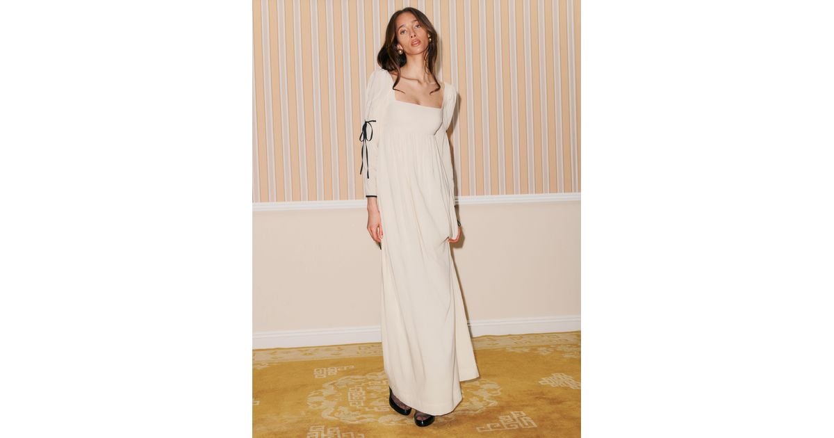 reformation rhea silk dress Reformation Rhea Dress in Natural