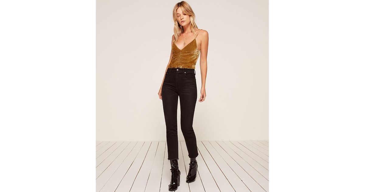 reformation high cigarette jeans