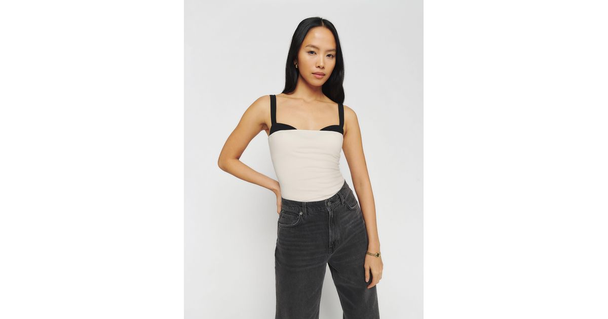Reformation Harlan Knit Top in White Lyst UK