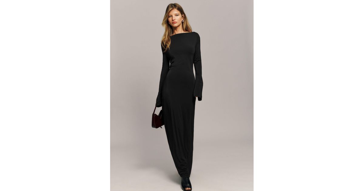 Reformation Aurelio Knit Dress in Black | Lyst Reformation Aurelio Knit Dress in Black | Lyst
