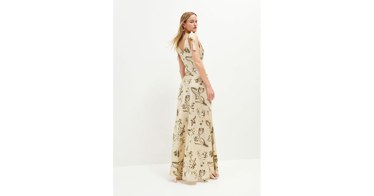 Reformation Pernille Silk Dress in Metallic | Lyst